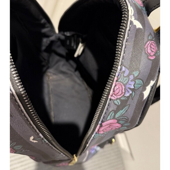 Disney Nightmare Before Christmas Bioworld Mini Backpack Jack Floral And Bats main image 7